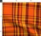 Fall Plaid Orange Tartan Autumn Harvest Woven Effect Halloween Check Warm Tones Custom Printed Fabric by Spoonflower Various Fabrics by the Yard or Fat Quarter